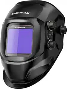 ARCCAPTAIN Welding Helmet Auto Darkening, 3.94X3.66 Large Viewing Screen True Color Welding Hood with 4 Arc Sensor Solar Powered, Wide Shade...