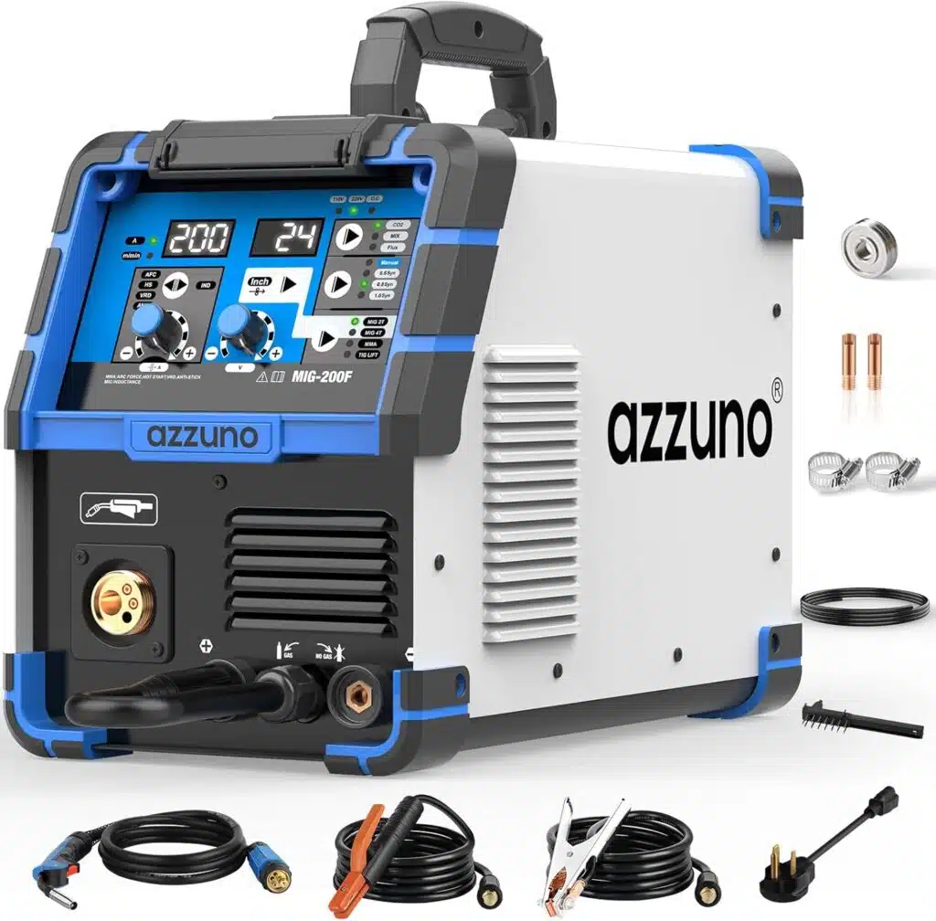 AZZUNO 200A MIG Welder,110V:220V Dual Voltage multiprocess welder